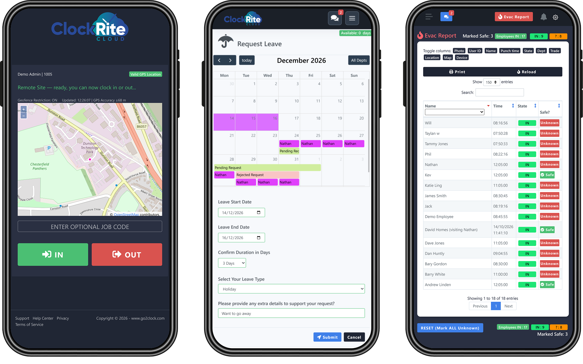 Cloud Time Tracking Employee Personal Web App
