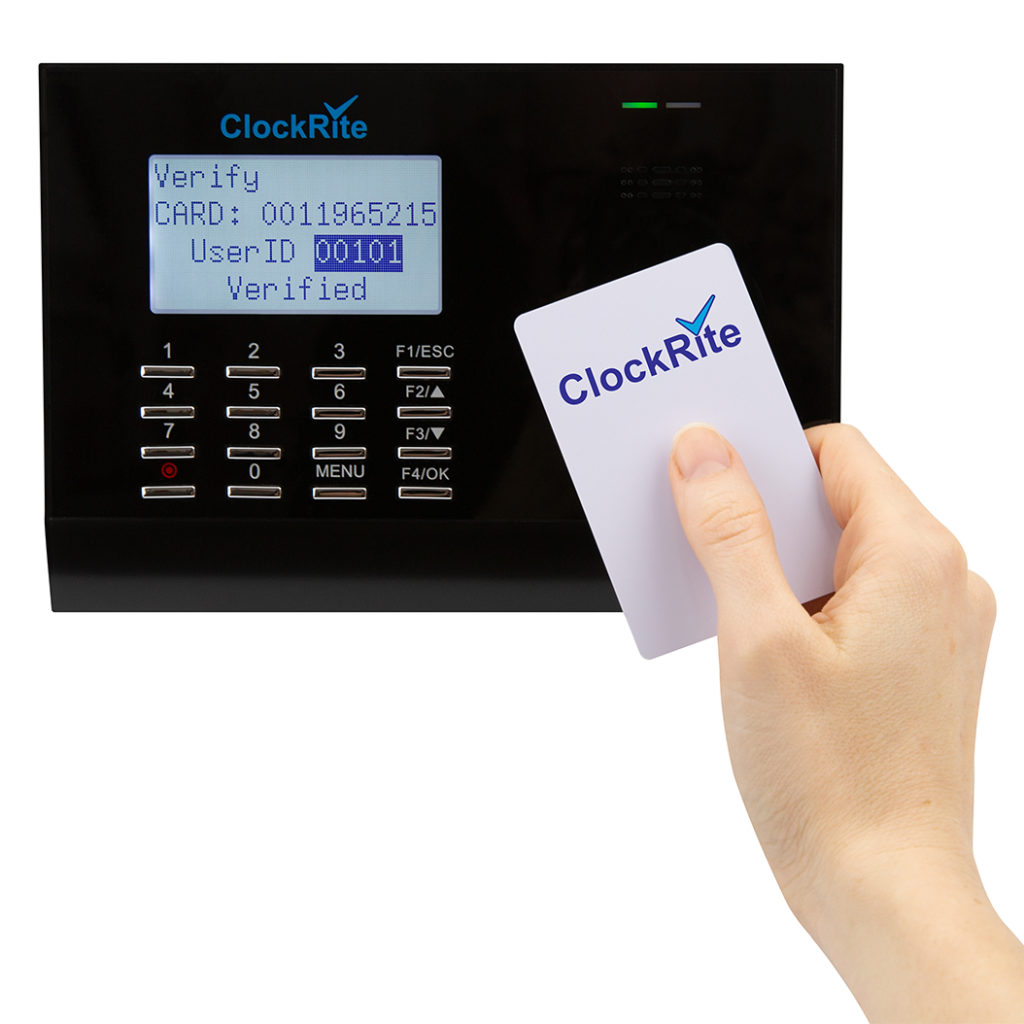 ClockRite C100 Proximity Clocking System with RFID Clocking Card